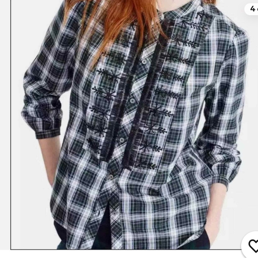 J.Crew Cotton Plaid Shirt.